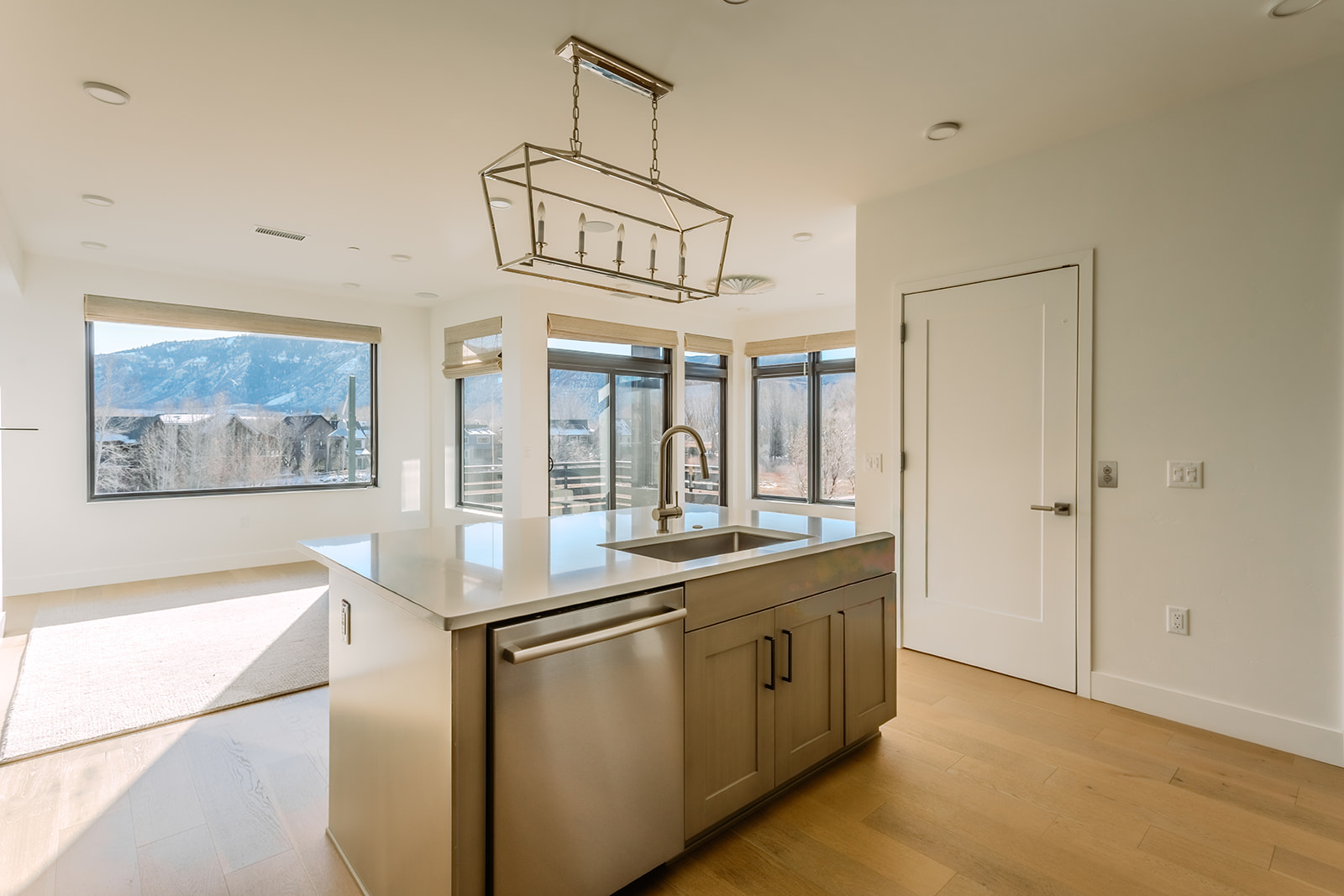 Sunlit Lewis Lane kitchen prepared for residential use