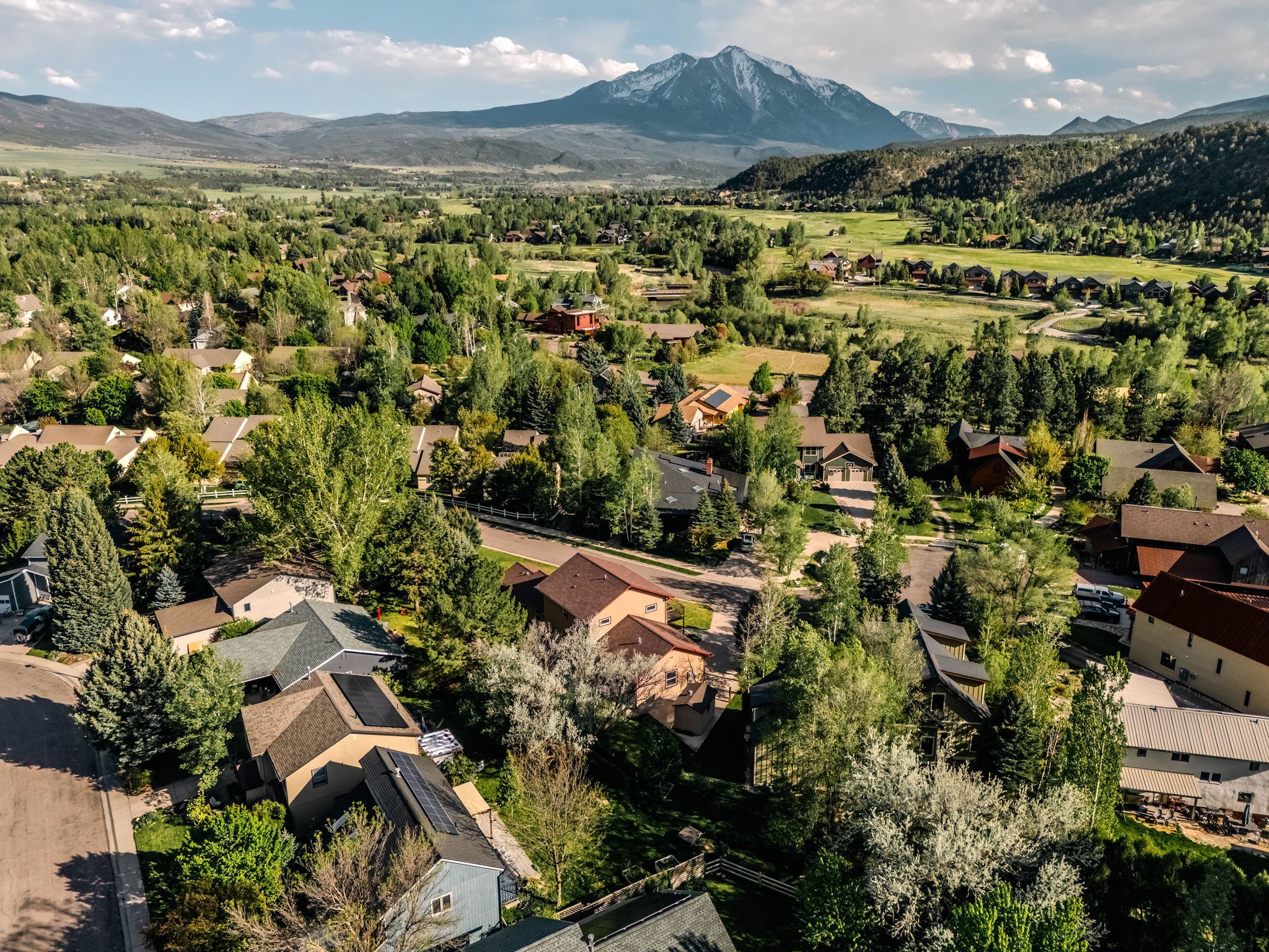 Westridge home and neighborhood beneath Mount Sopris